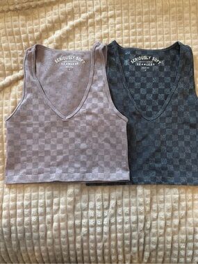 Aeropostale glitter cropped tank tops